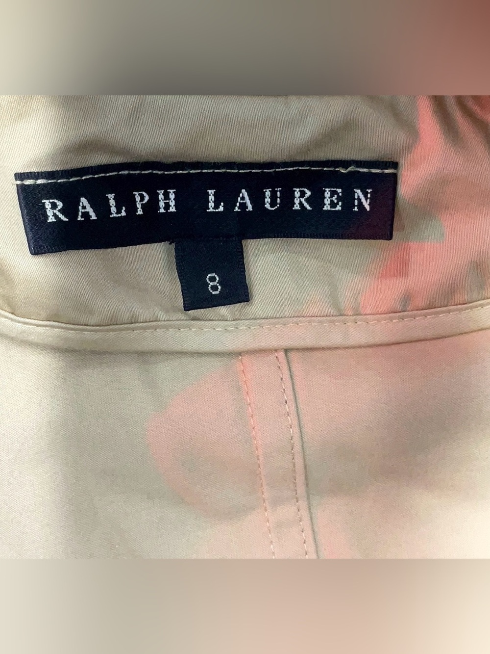 Ralph Lauren Black Label Double Breasted Trench Coat 8 Belted Buckle Tan Khaki - Picture 3 of 6